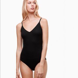 Aritzia Talula Bodysuit (black ribbed)